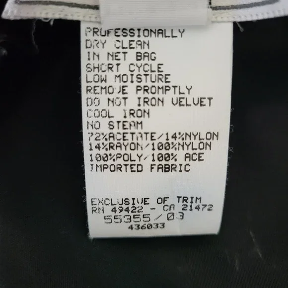 Vintage 90s Jessica McClintock Black Velvet Rhinestone Formal Gown Size 12 USA - Picture 14 of 16